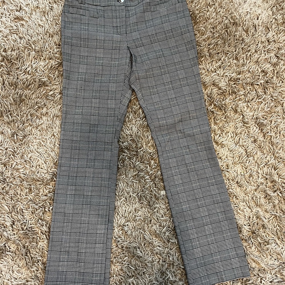 Soho Black and White Plaid Pants